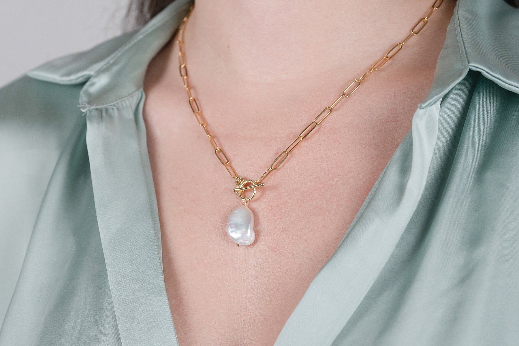 Collier perle naturelle en argent 925