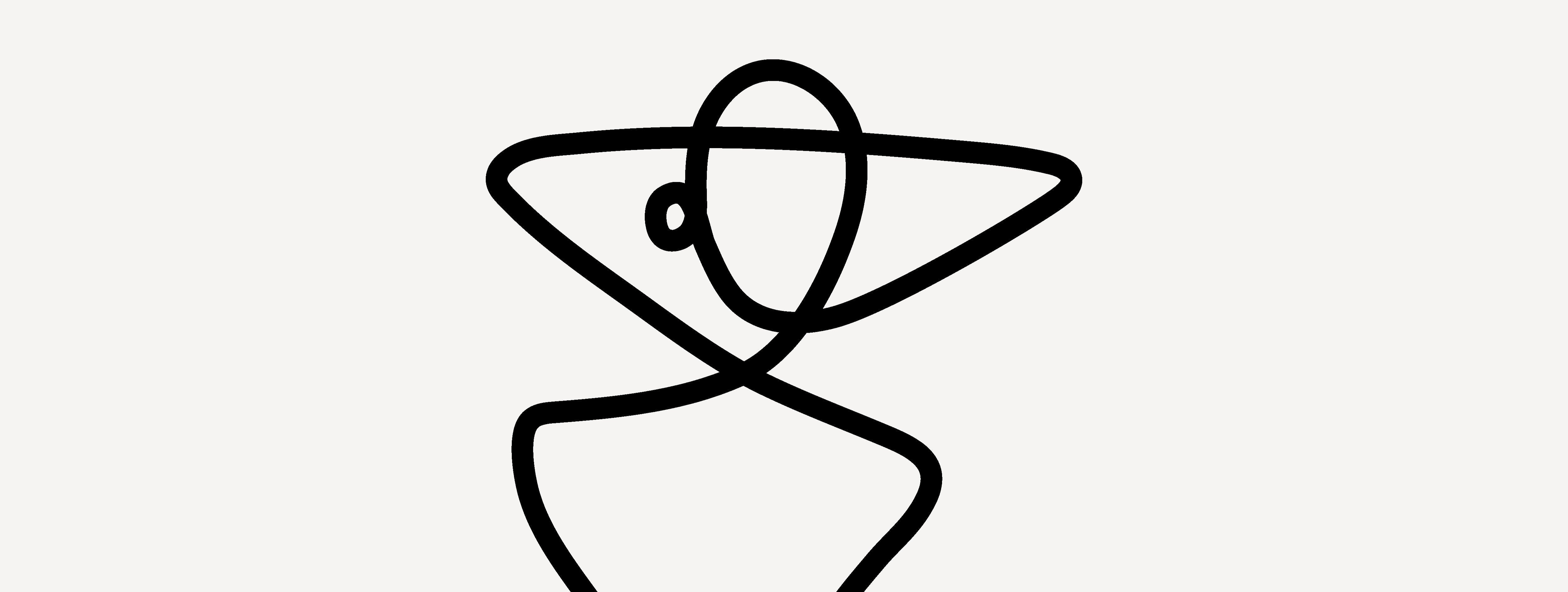 Drawing of a woman's silhouette