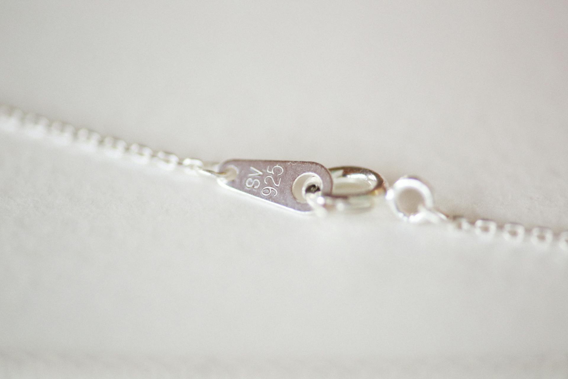 925 silver hallmark on a necklace