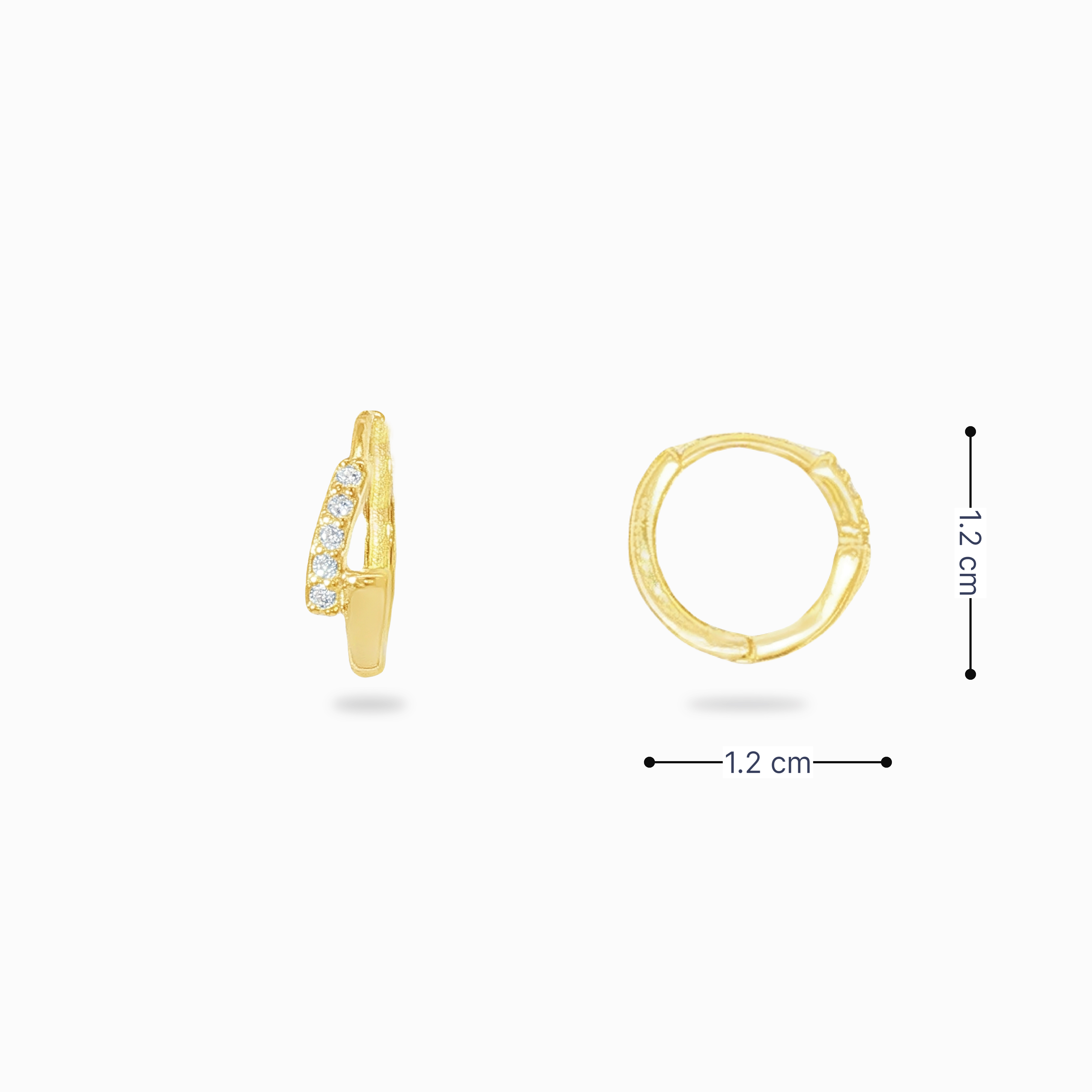Petite créole argent plaqué or jaune
