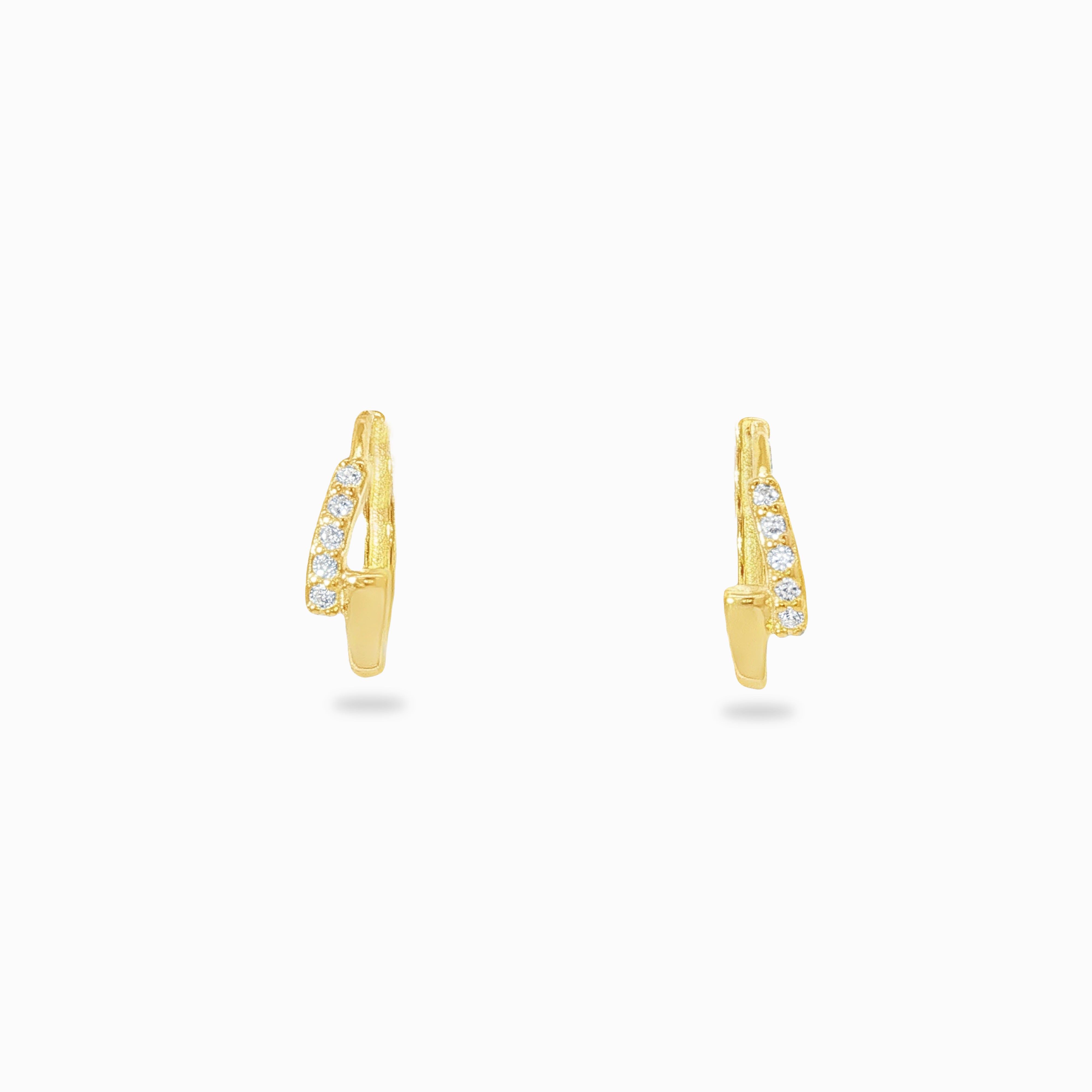 Boucles d'oreilles créoles Arco serties zircon