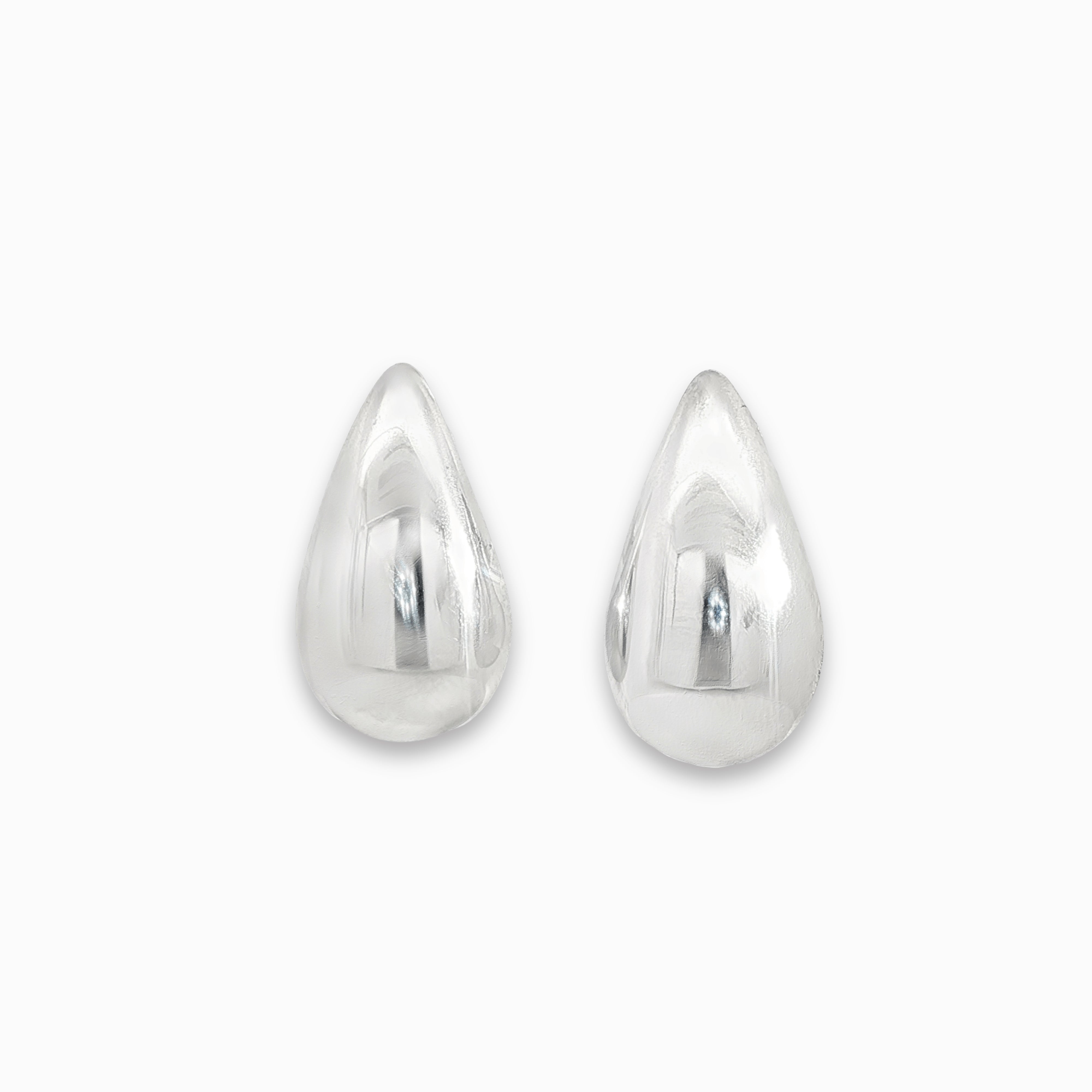 Boucles d'oreilles goutte d'eau argent rhodié