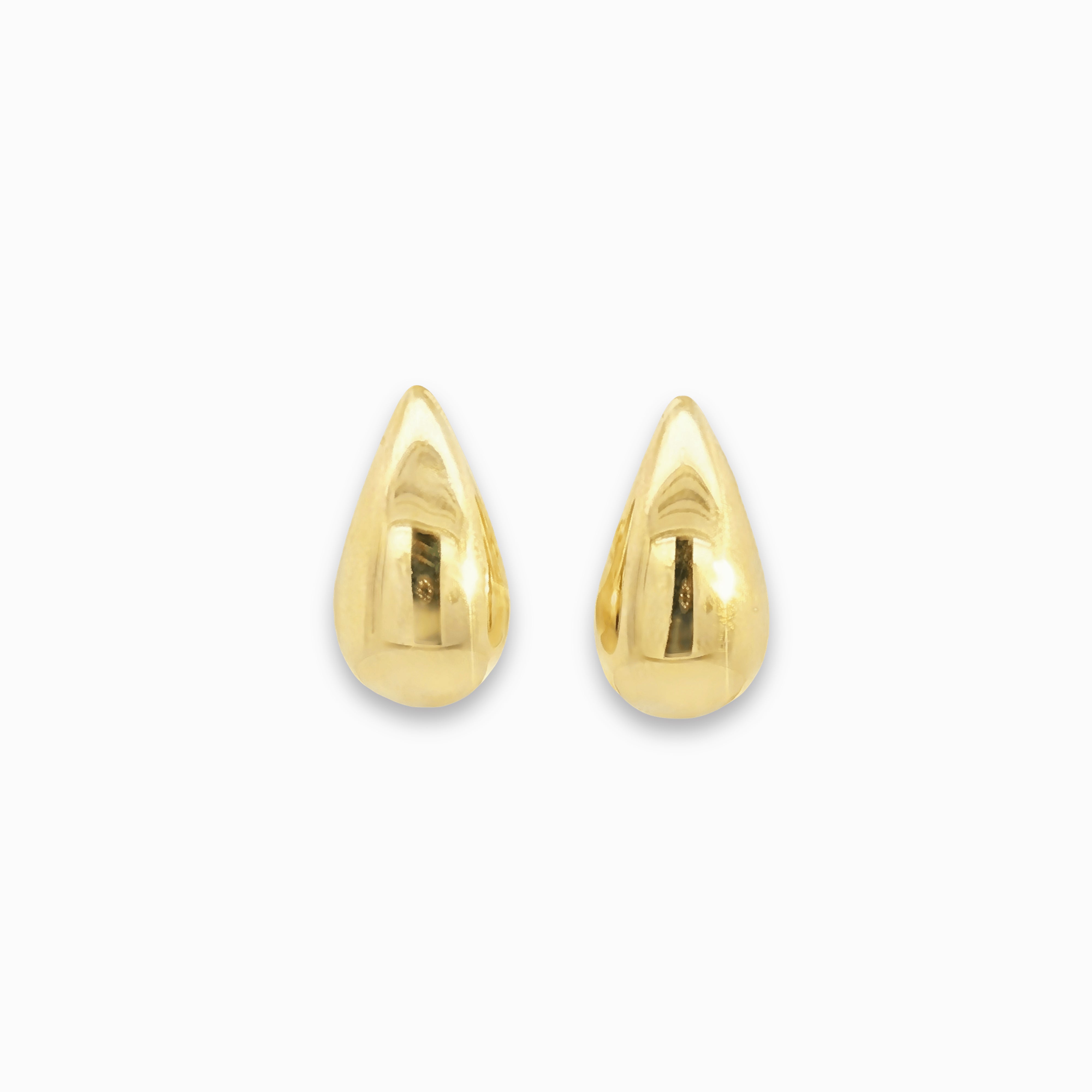 Boucles d'oreilles goutte d'eau argent plaqué or