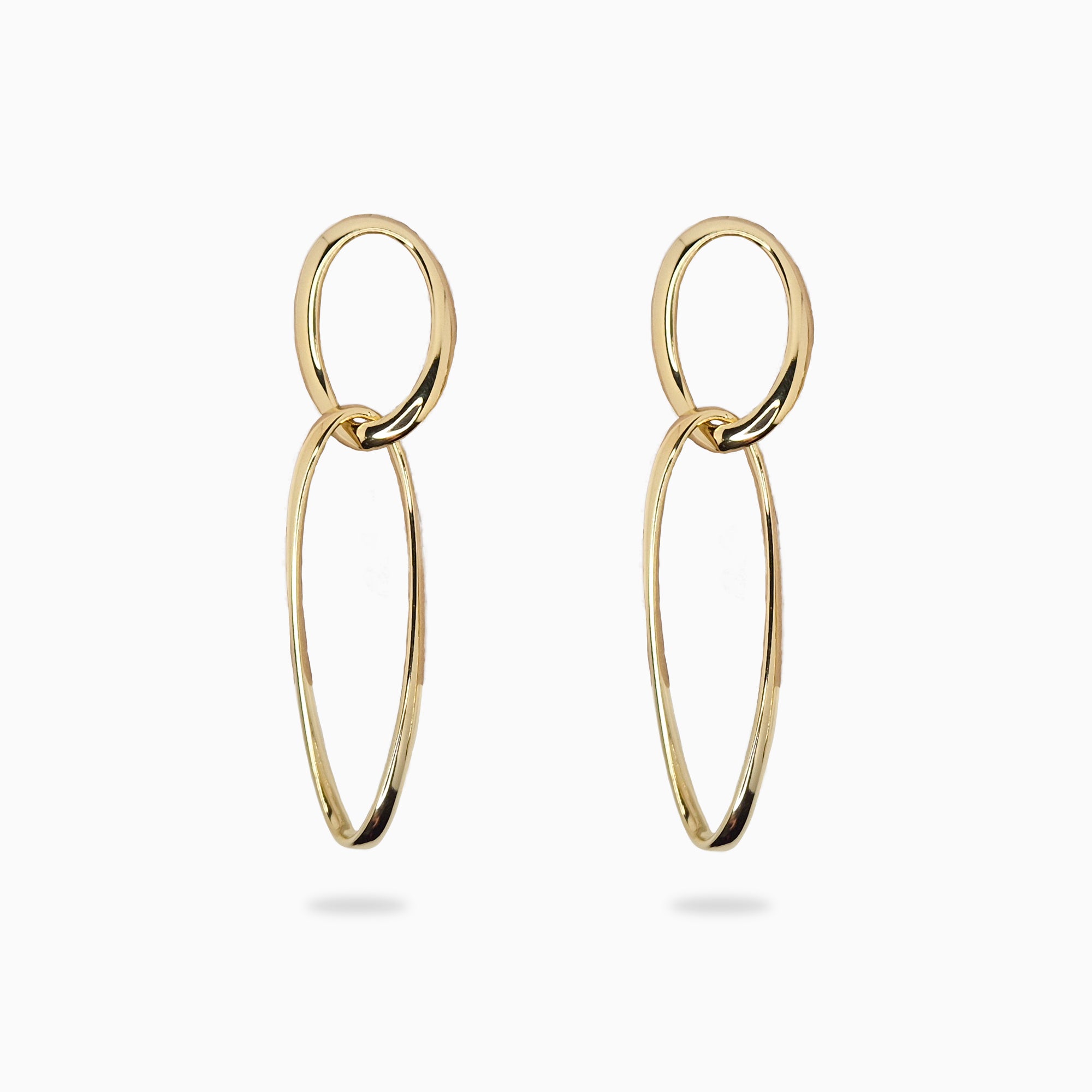 Boucles d'oreilles en argent massif plaqué or jaune