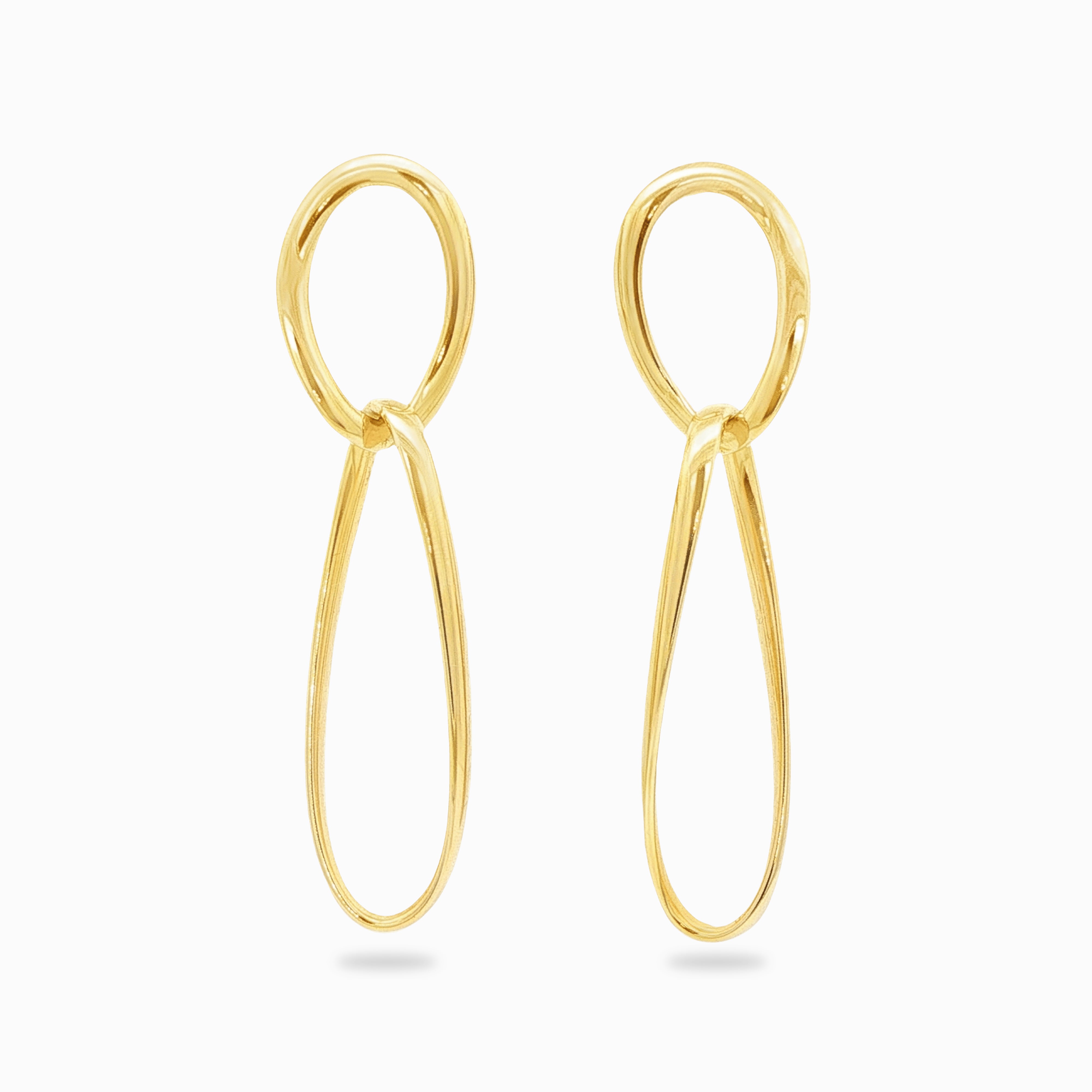 Boucles d'oreilles en argent massif plaqué or jaune