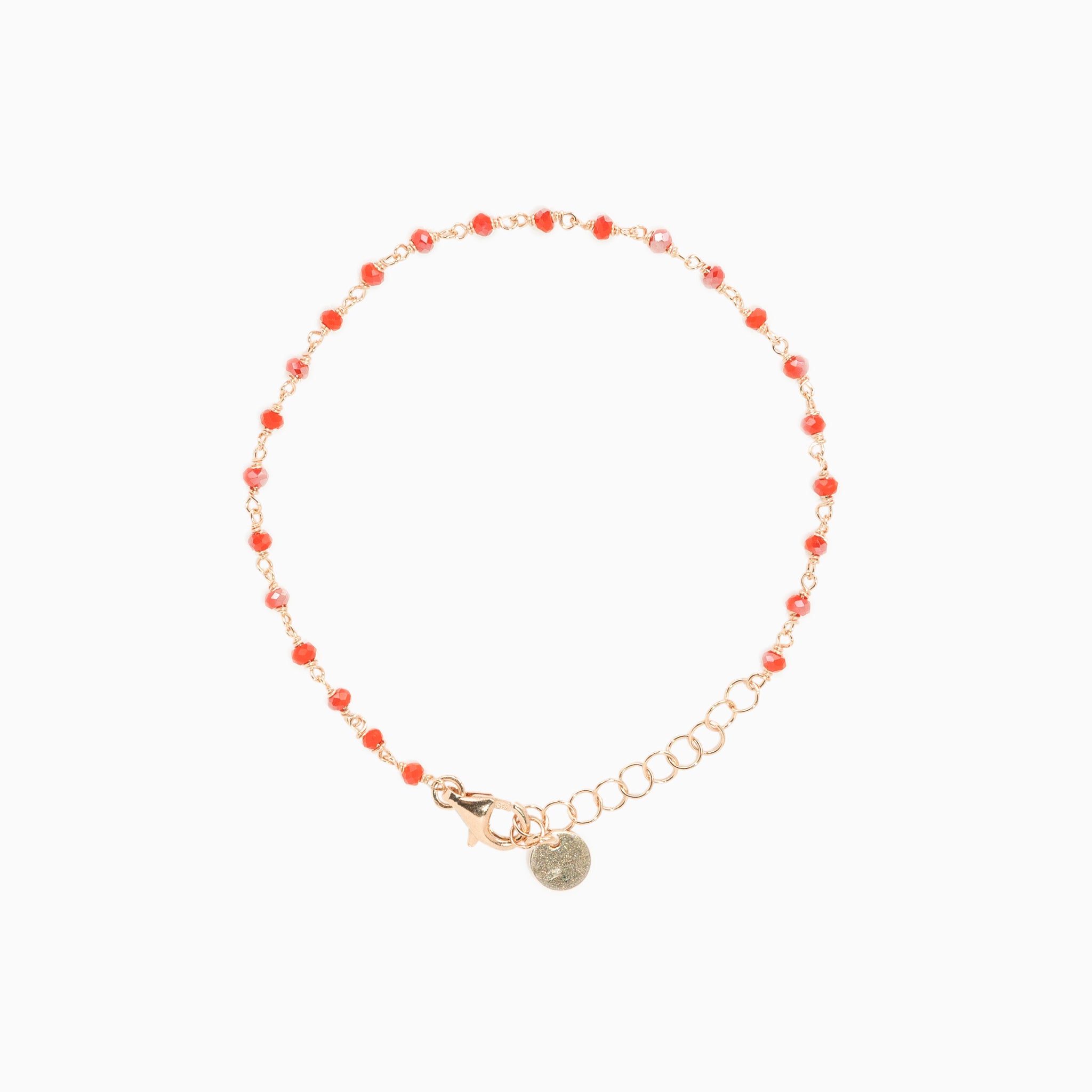 Karneol Armband aus 925er Silber mit Roségoldbeschichtung für Frauen