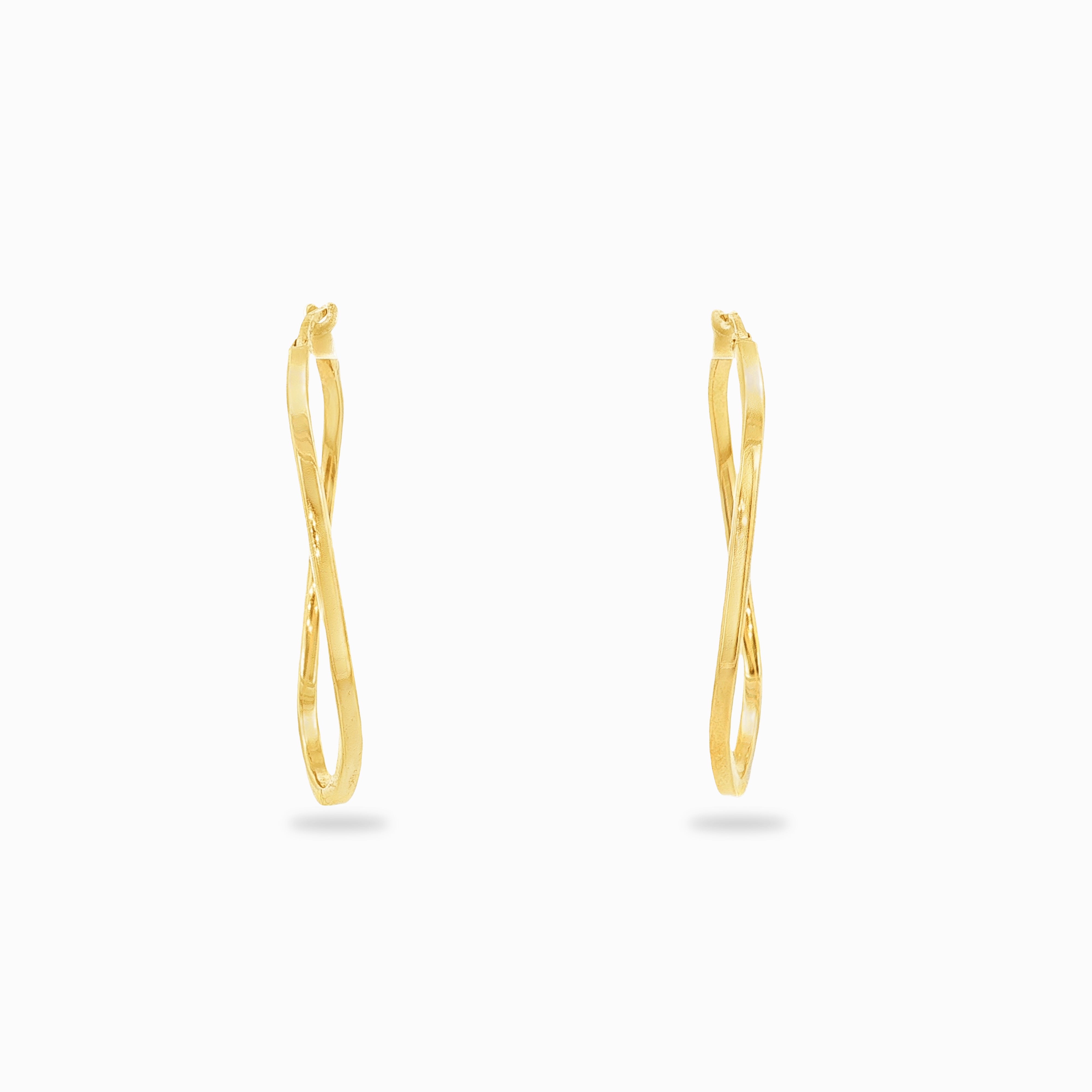 Créoles grandes ovales en argent 925 couleur or jaune