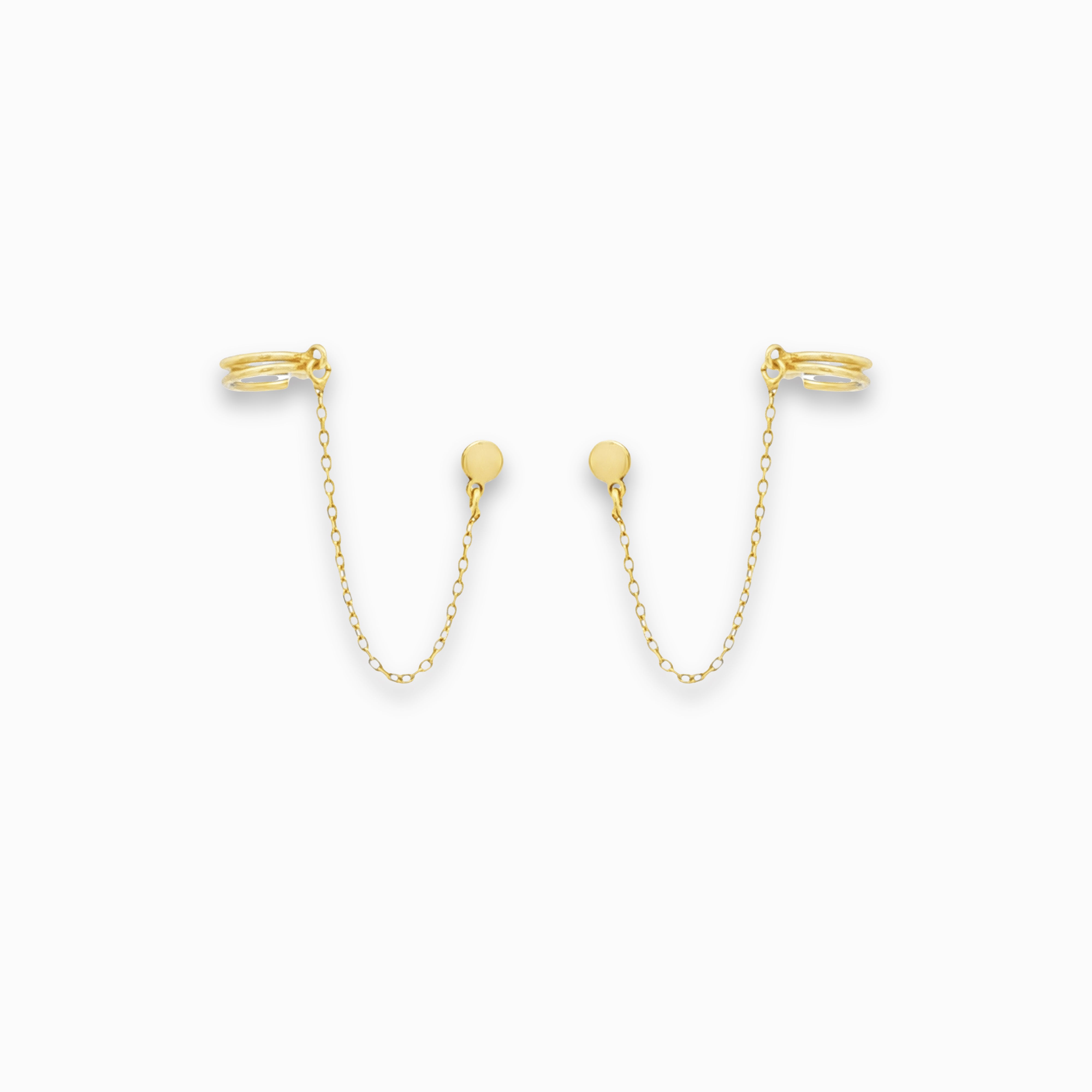Ohrringe ear cuff gold aus 925er Silber