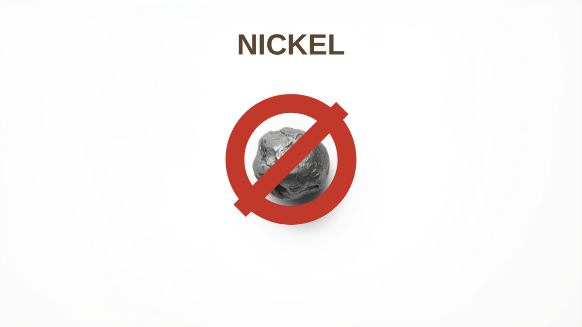Pas de nickel dans les bijoux