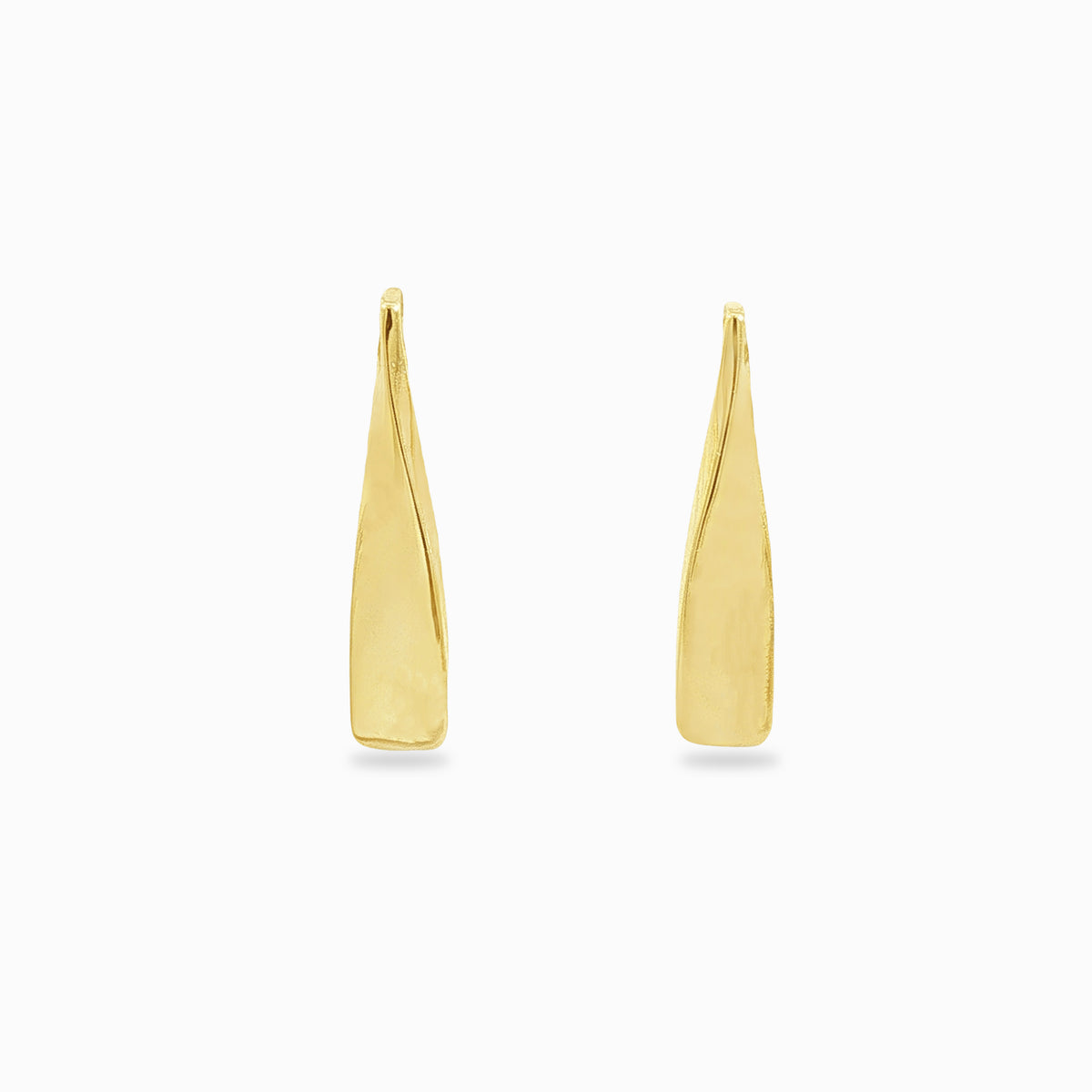 Lady Twist boucle d'oreille barrette torsadée or fond blanc