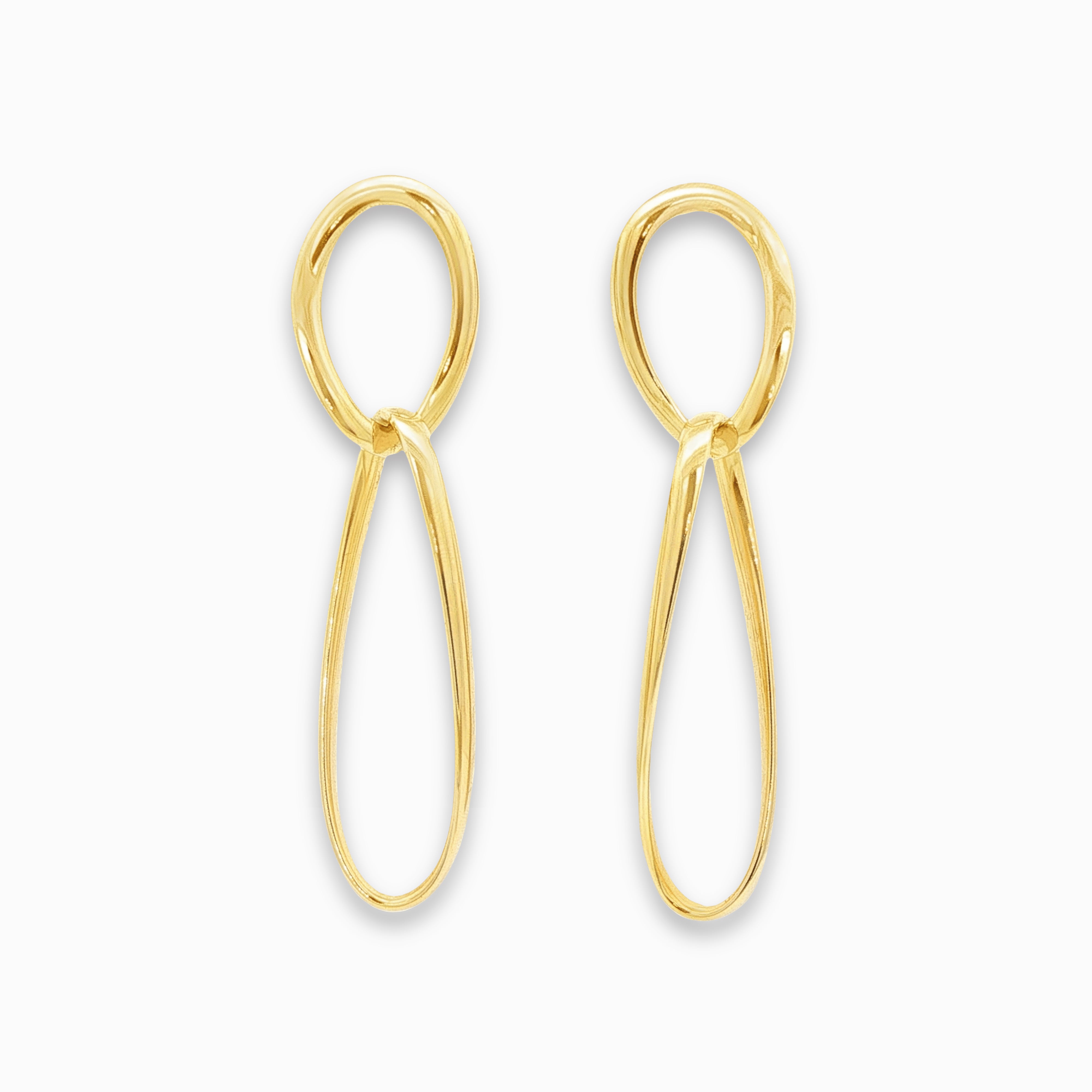 Boucles d'oreilles en argent massif plaqué or jaune
