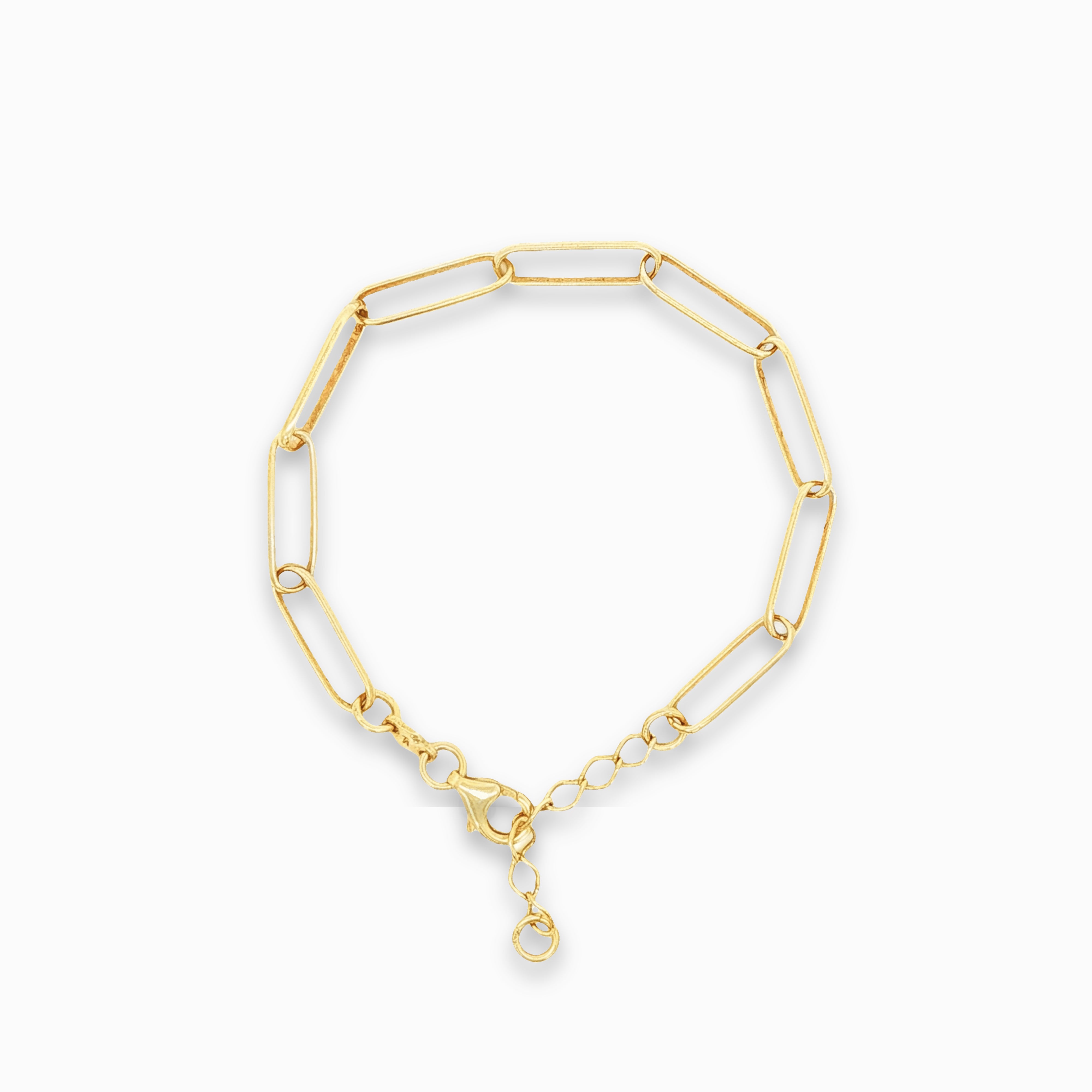 Bracciale da donna a maglie in argento e oro giallo