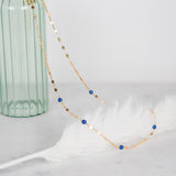 Collier quartz bleu