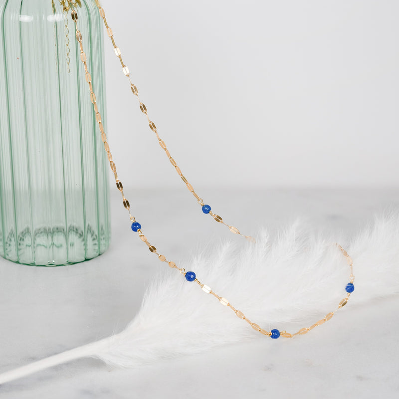 Collier quartz bleu